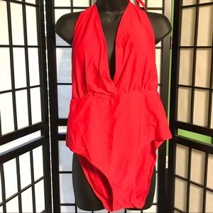 New - Vibrant Red One Piece Swimwear
